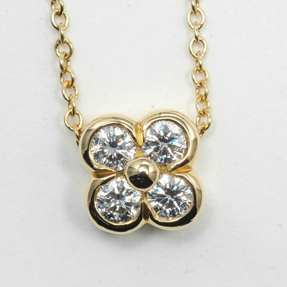 Tiffany & Co Bezel Set 18K Yellow Gold And Diamonds Ladies 2.38g Necklace