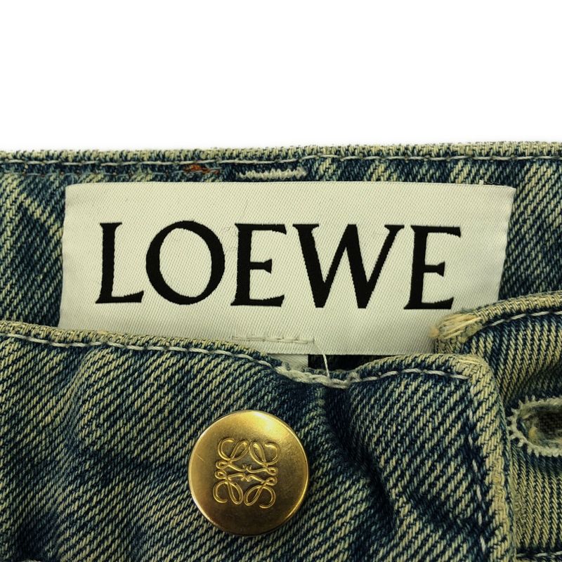 Loewe Embroidery Fisherman Denim Pants S2192110ib Indigo Blue 32