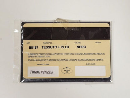 Prada Handbag B8167 Tessuto Nylon Plastic Nero Black Preowned 003806