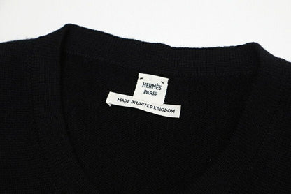 Hermes Dress Size 36 Total Cashmere Knit Dress Long Sleeves V Neck Made In