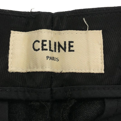 Celine - Wool 2-tuck Roll-up Pants - 34 - Black - Women