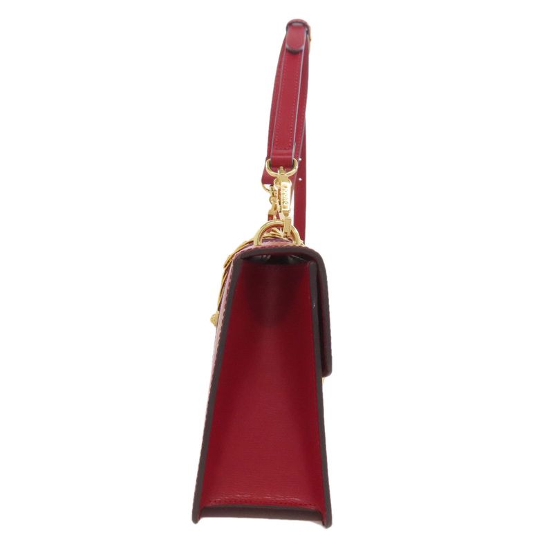 Gucci 524405 Sylvie GG Shoulder Bag Leather Women