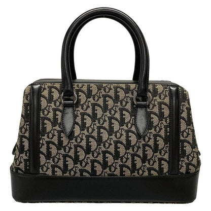 Dior/christian Dior Handbag Trotter Ivory X Dark Navy Leather