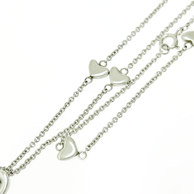 Tiffany & Co Silver Heart Link Lariat Necklace 8.6g 925 Engraved 463787 Necklace