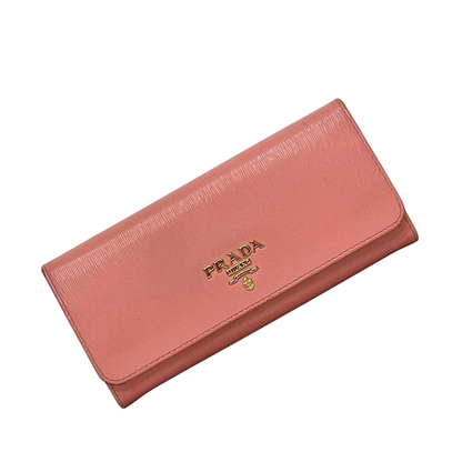 Prada Bifold Long Wallet Pink 1mh132 Wallet Leather Viteromove