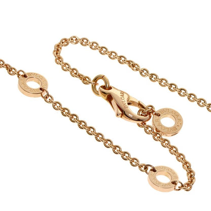 Bvlgari Bulgari Shell Onyx Diamond Necklace 18K Pink Gold Ladies