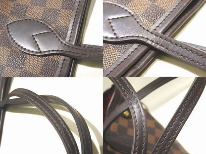 Still Louis Vuitton Neverfull PM Tote Bag With Pouch N41359 Damier Ebène Brown