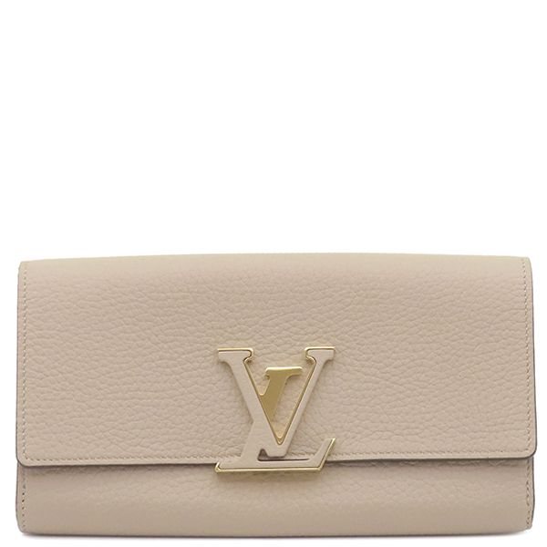Louis Vuitton Long Wallet Portefeuille Capucines Taurillon Leather Galle Gold