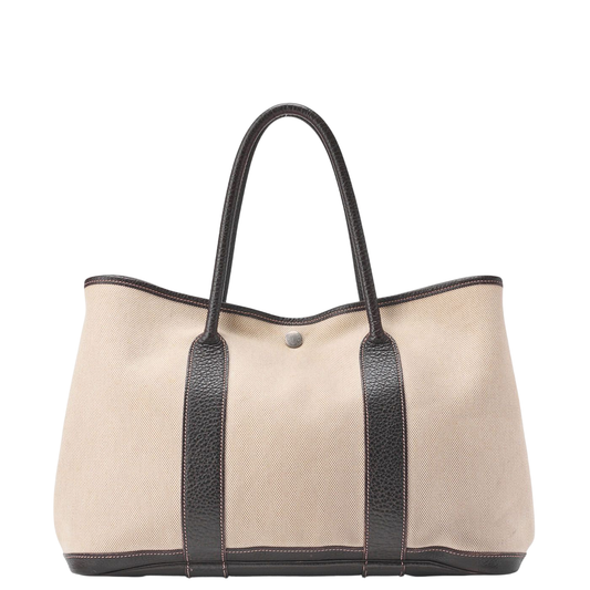 Hermes Garden Party PM Tote Bag Canvas Brown (silver Hardware) Ladies Bag Brand