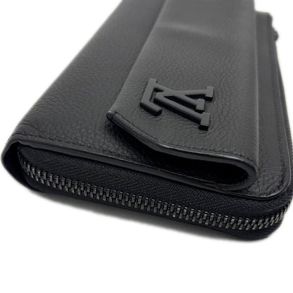 Louis Vuitton Wallet Aerogram Zippy Leather Black