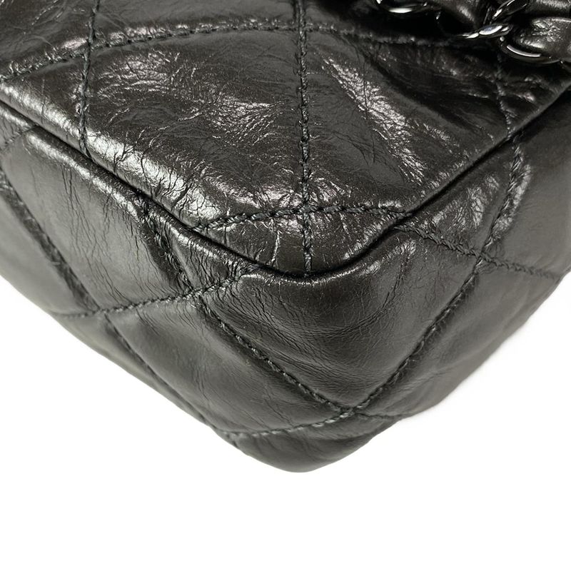 Chanel Shoulder Bag Luxury Linematelasse Dark Gray Chain Shoulder/black