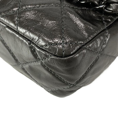 Chanel Shoulder Bag Luxury Linematelasse Dark Gray Chain Shoulder/black