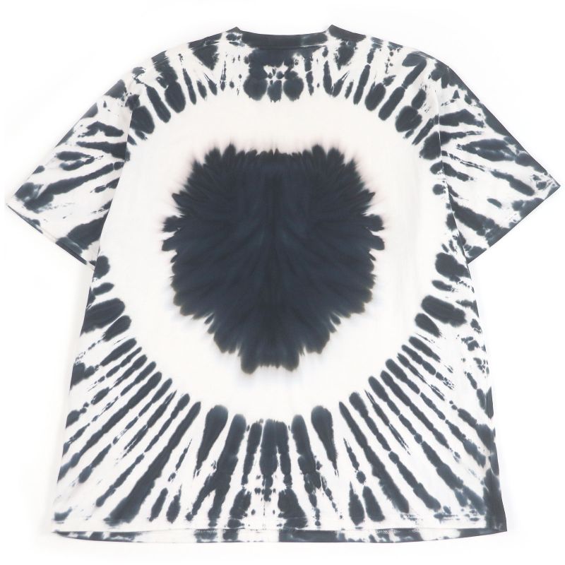 Balenciaga 684155 Tie-dye Pattern Crack Logo Print Oversized Short Sleeve