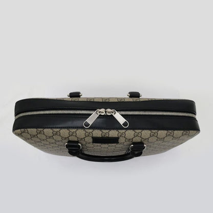 Gucci GG Supreme 2way Briefcase 450944 Bag Beige Black PVC Leather