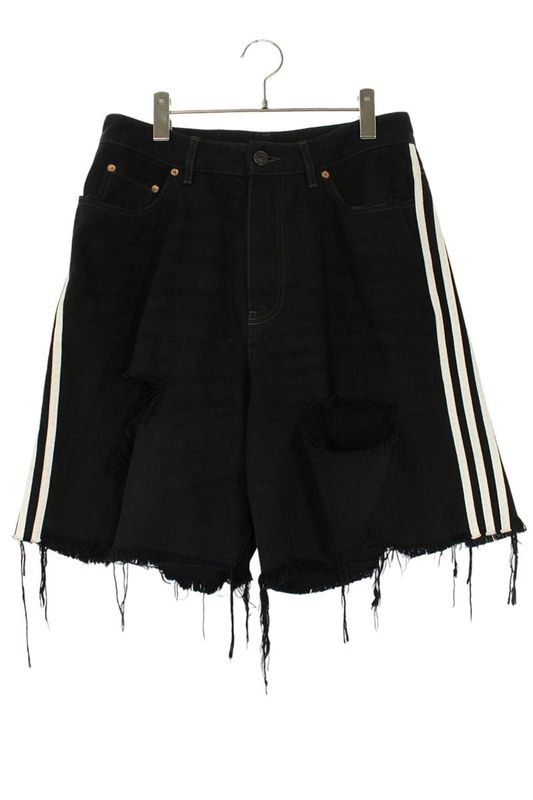 Balenciaga X Adidas 724840 Tnw54 Sideline Baggy Denim Half Pants Men's XS