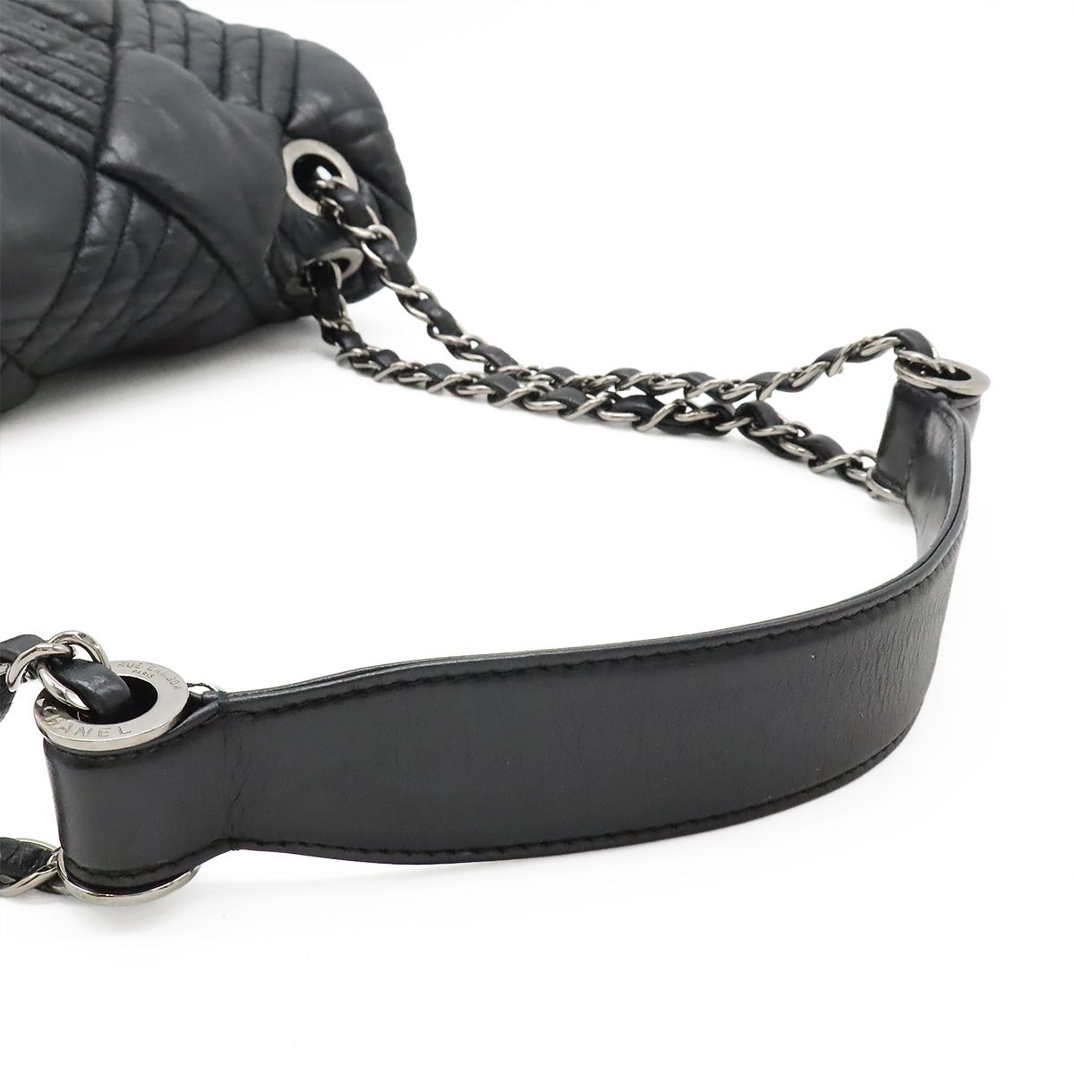 Chanel Coco Mark Chain Shoulder Shoulder Bag Tote Bag Quilted Leather Black