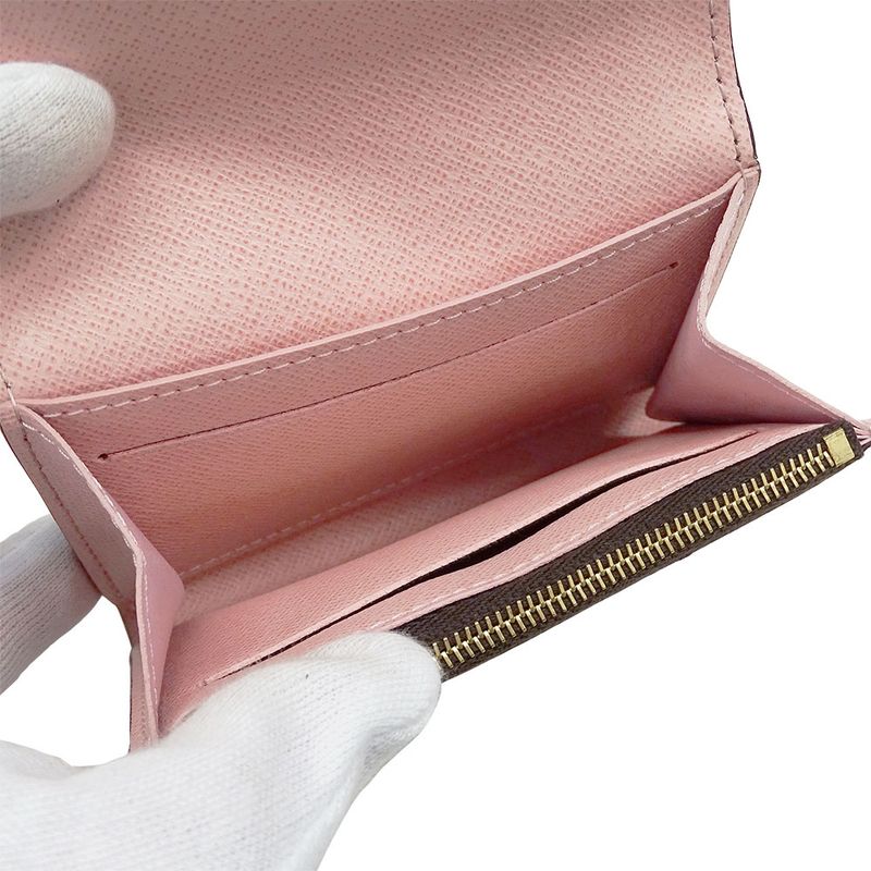 Louis Vuitton Wallet Ladies Brand Coin Case Damier Canvas Portmonnaie Rosalie
