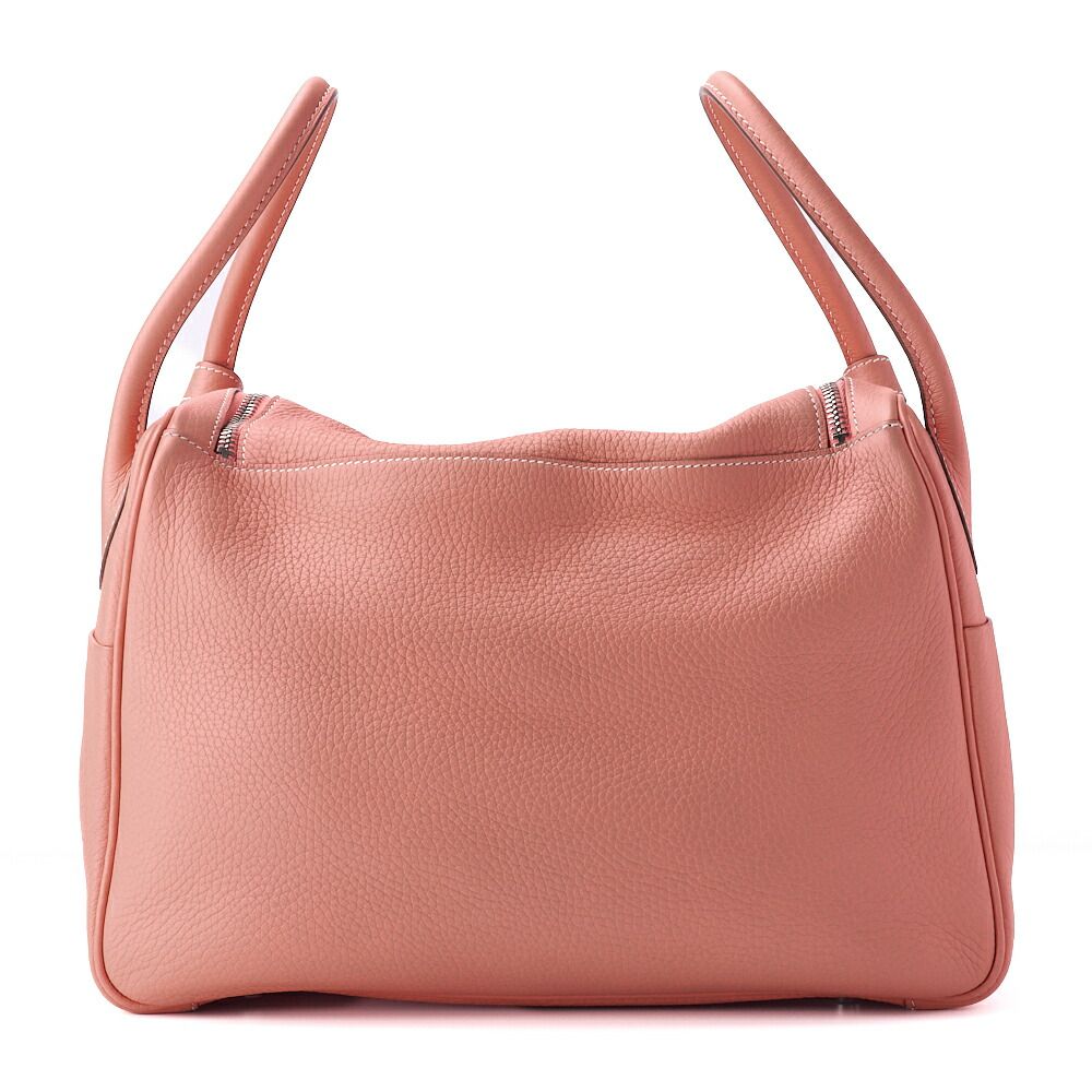 Hermes Lindy 34 Shoulder Bag Taurillon Clemence Crevette Crevette (silver