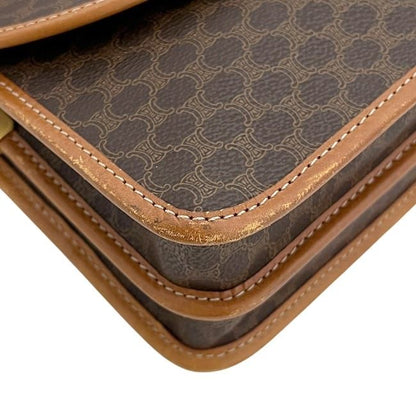 Celine Shoulder Bag Brown Beige Macadam Crossbody PVC