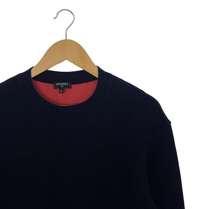 Gucci - P70525k Cashmere Coco Mark Logo Crew Neck Knit Pullover - S - Navy -