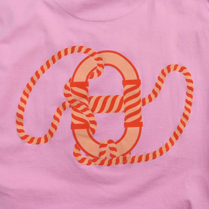 Hermes 23SS 3e4621dl Canoe Chaine D'ancre Print High Neck Short Sleeve T-shirt