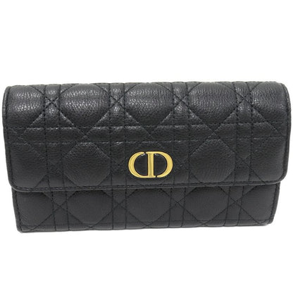 Dior Long Wallet With Coin Purse Diorskaro Orchid Flap Long Wallet Calf Black
