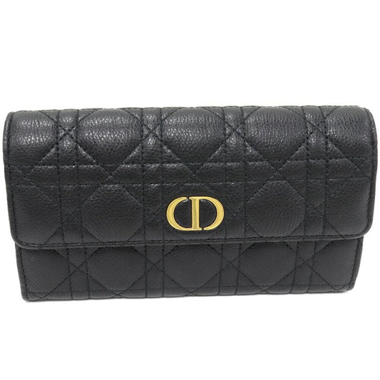 Dior Long Wallet With Coin Purse Diorskaro Orchid Flap Long Wallet Calf Black