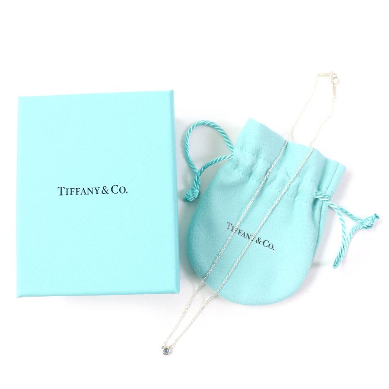 Tiffany & Co Color By The Yard Elsa Peretti Ag925 1P Aquamarine Necklace