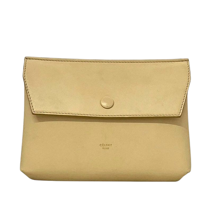 Celine Pouch Beige Excellent Condition Small Bag Leather Preowned Celine Hook