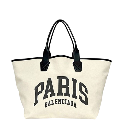 Balenciaga Tote City's Paris Large Tote White Black