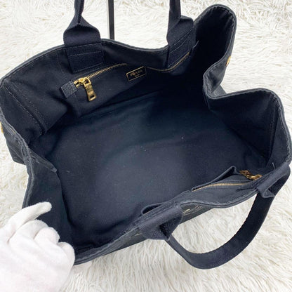 Prada Ibg 642 L-Size Canapa GM Tote Bag Black