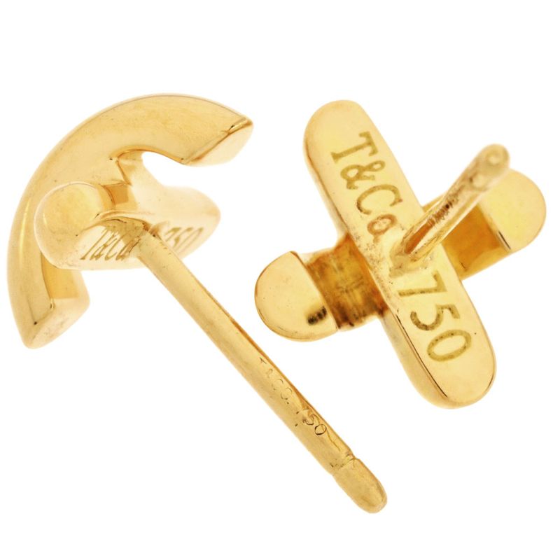 Tiffany & Co Tiffany & Co Cross Stitch Earrings 18K Yellow Gold 25g