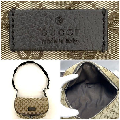 Gucci Body Bag Beige Brown GG Canvas 630915 Excellent Condition