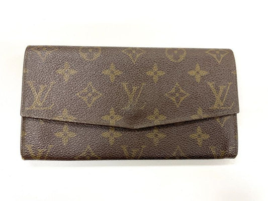 Louis Vuitton Monogram Long Wallet Brown Made In France
