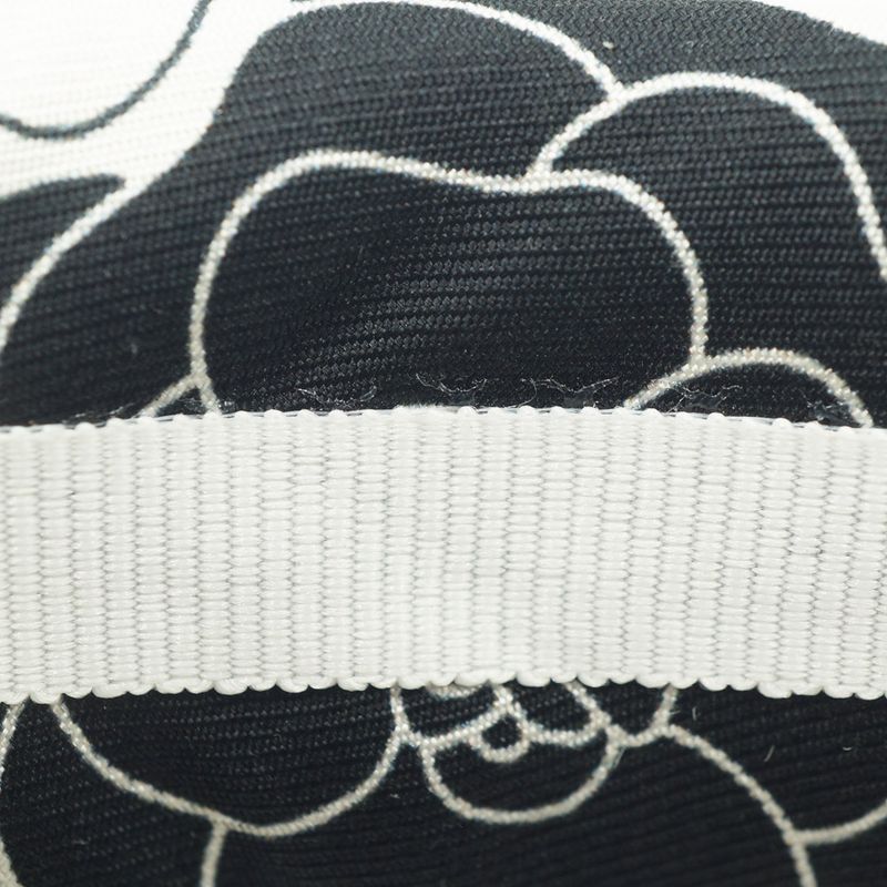 Chanel Headband Camellia 100% Silk Headband White Black Accessories
