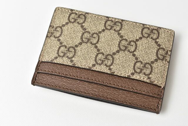 Gucci Unused Card Case Business Card Holder Gucci Beige Brown 5523159 96iwg