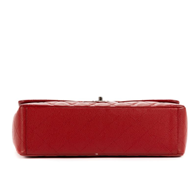 Chanel Classic Flap Red Caviar Leather A