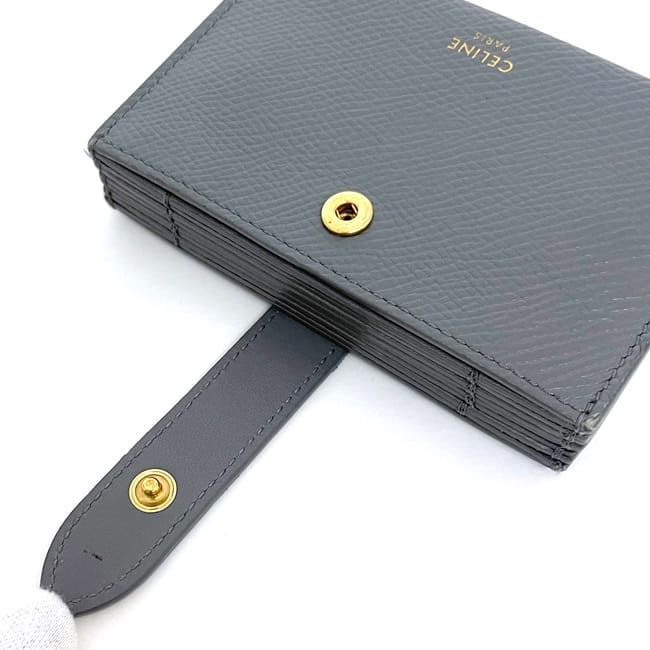 Celine Card Case Accordion Card F21339 Gray Excellent Condition