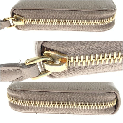 Prada Saffiano Leather Wallet Round Zipper Long Wallet 1ml506 Beige