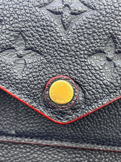 Louis Vuitton Wallet Monogram Empreinte Trifold Wallet Navy Leather M64577