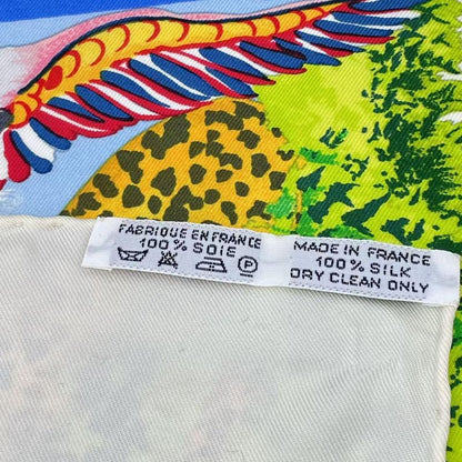 Hermes Carre 90 Nuba Mountain Nuba Mountain Scarf 100% Silk White