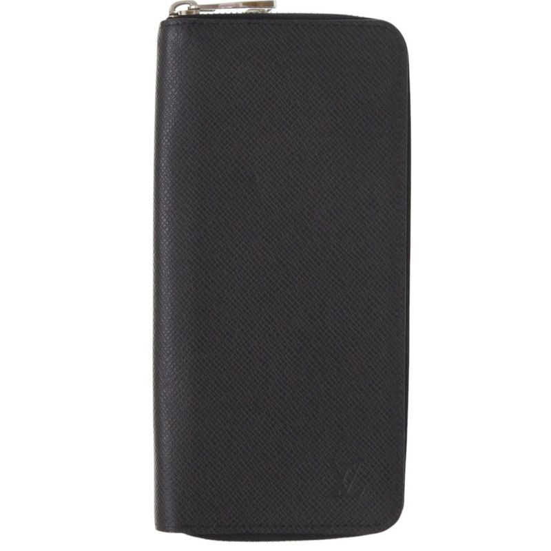 Louis Vuitton Round Zipper Zippy Wallet Vertical Taiga M30503 Noir Black Long
