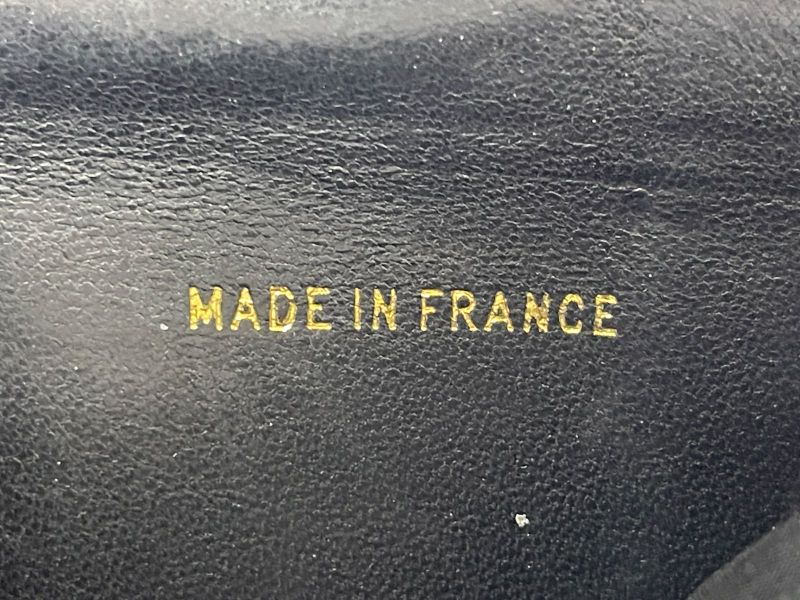 Chanel Coco Mark W Hook Lambskin Bifold Compact Wallet Black Made In France