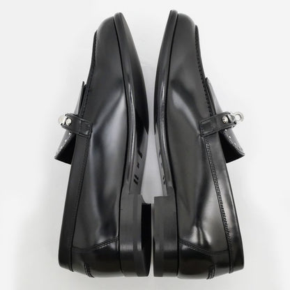Hermes D'estaing Moccasins Loafers H242095z Size 38 1 2 Black Studs