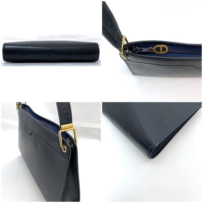 Christian Dior Semi Shoulder Bag Ec21624 Navy