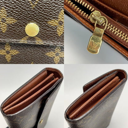 Louis Vuitton Pochette Portomone Credit M61725 Brown Long Wallet