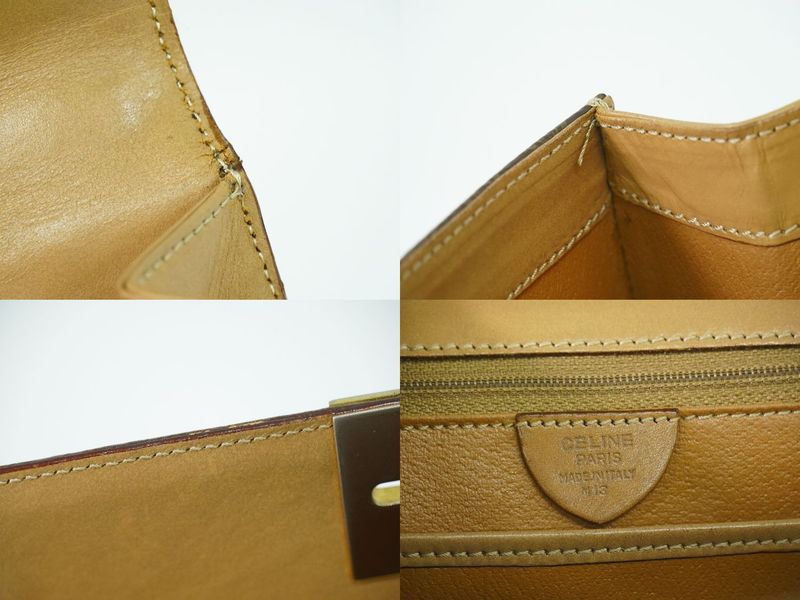 Authentic Celine Macadam Handbag PVC Brown Macadam Bag Pre-owned [follow-up