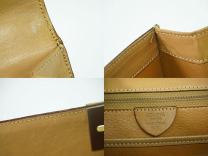 Authentic Celine Macadam Handbag PVC Brown Macadam Bag Pre-owned [follow-up