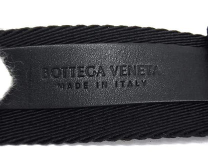 Bottega Veneta Nylon Canvas Silver Hardware Belt Men's Women's Black Series