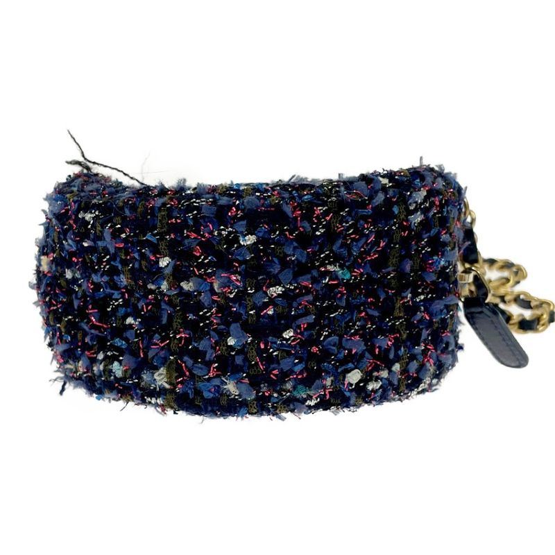 Chanel Tweed Round Chain Shoulder Bag Multicolor 429024 Shoulder Bag